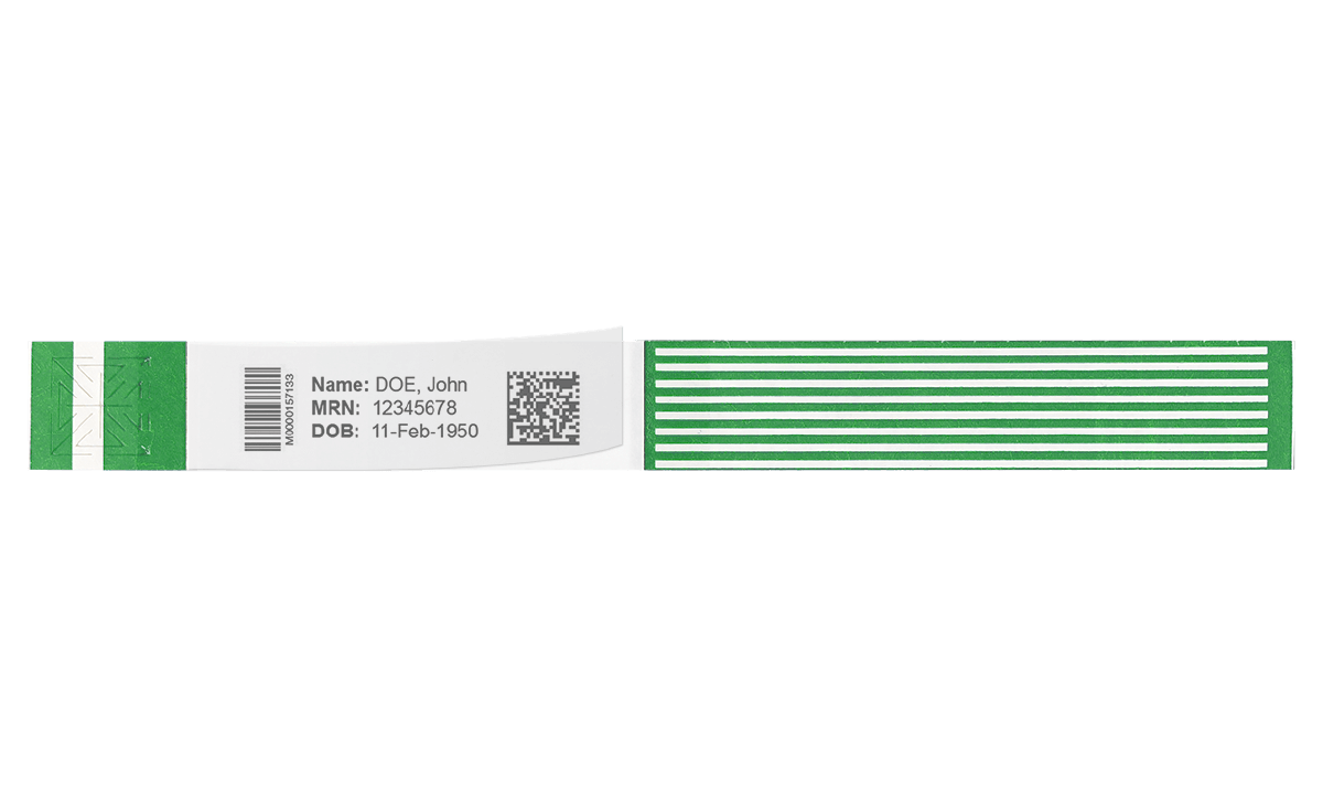 Short Stay LabelBand polsbandjes met zelfklevende beschermlaag