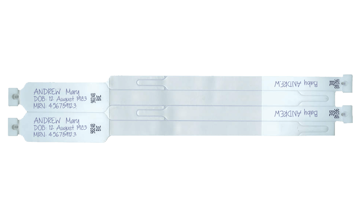 SnugFit polsbandjes voor directe inscriptie - 2 polsbandjes voor volwassenen & 2 polsbandjes voor kinderen