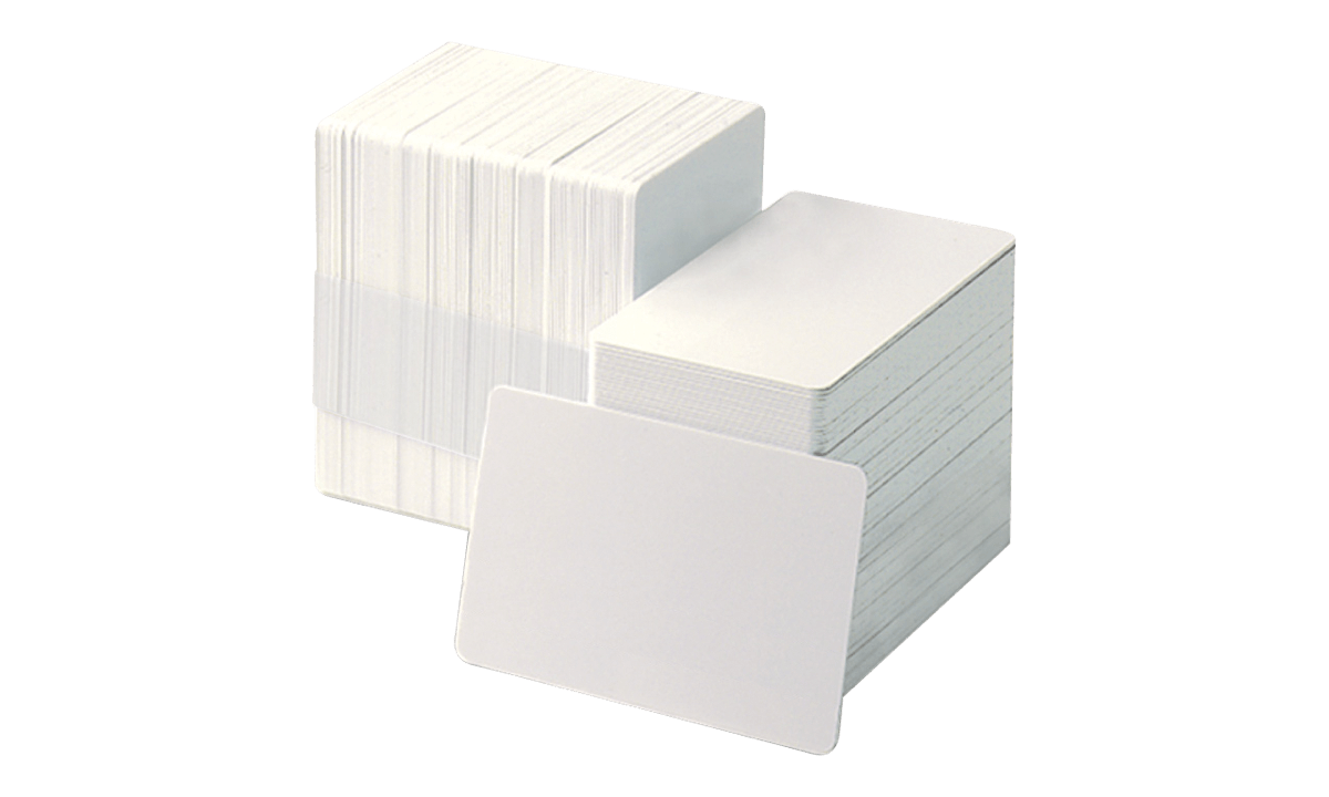 Blanco Rug-zelfklevend PVC kaarten met Paper Liner - 250 mic