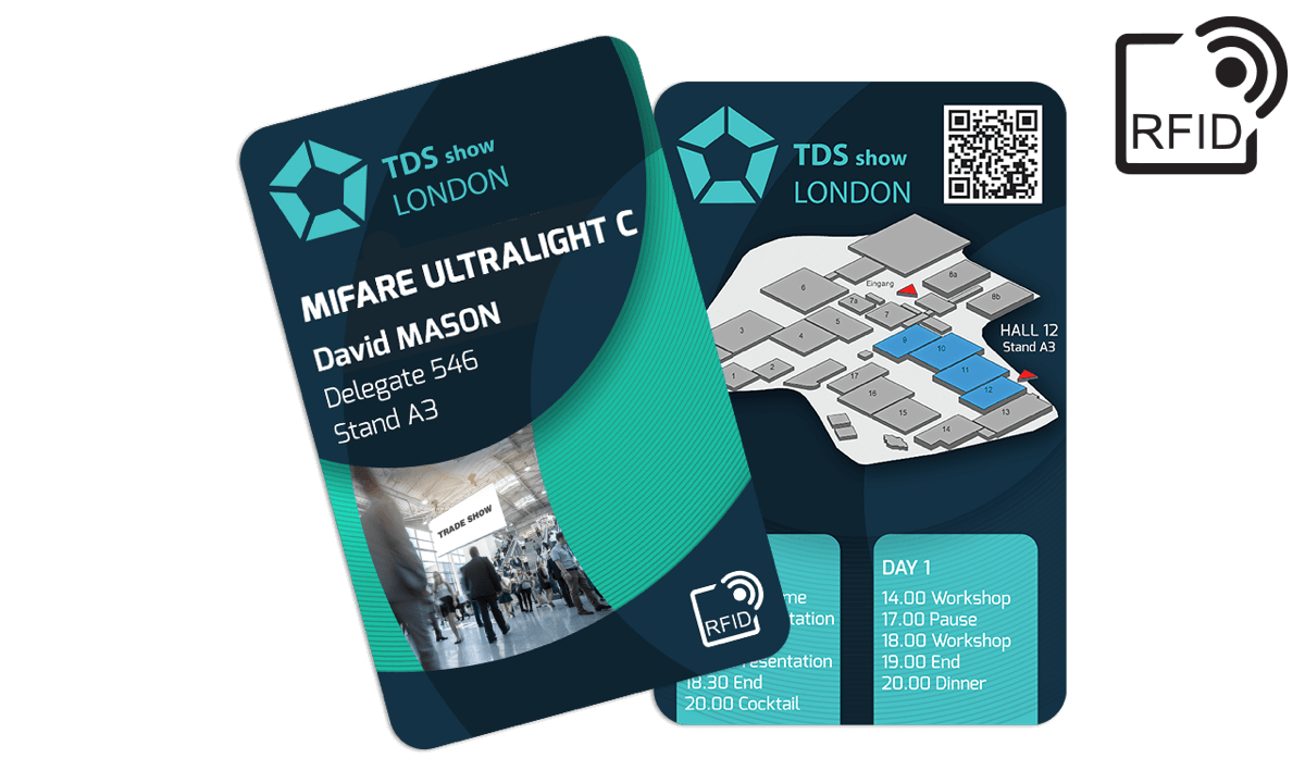 Personaliseerbare RFID kaarten 133 x 85 mm - Mifare UltraLight C