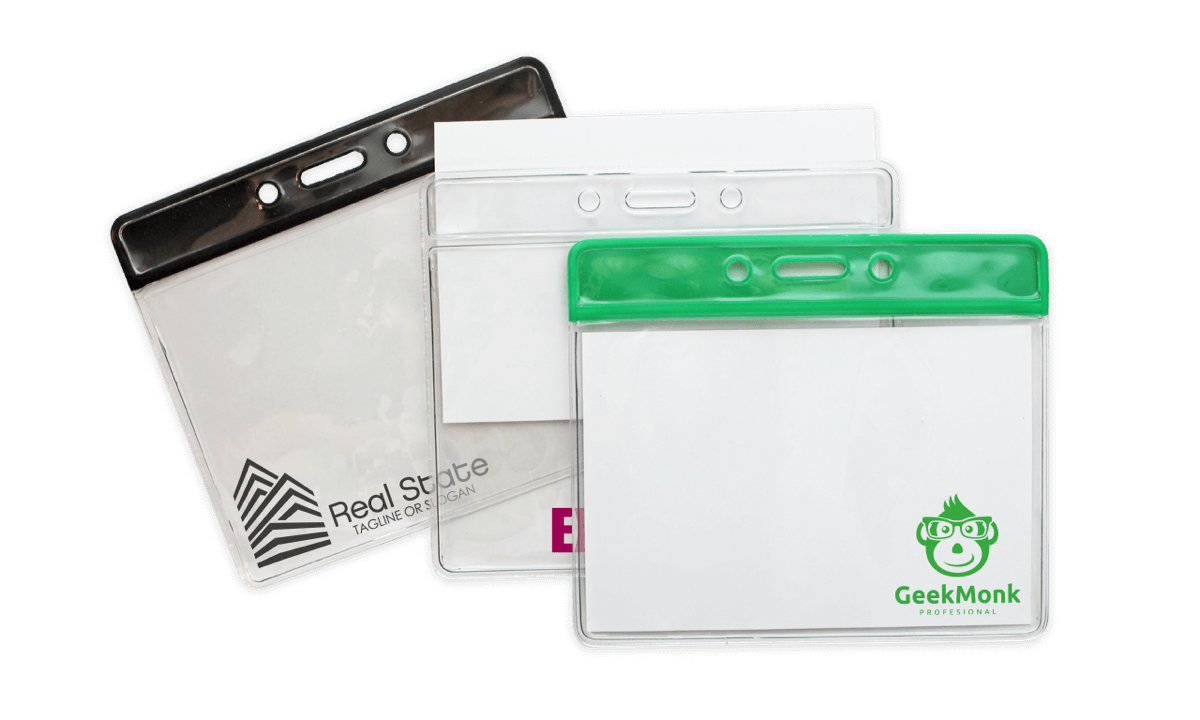 Aanpasbare kleurgecodeerde vinyl badgehouders - Creditcardformaat (CR80)