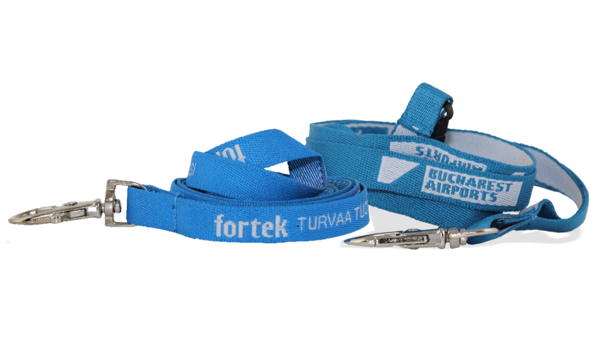Gepersonaliseerde 10 mm geweven lanyard - personalisatie in één kleur
