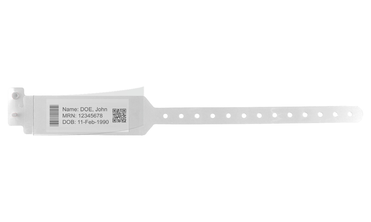 Sentry LabelBand polsbandjes met zelfklevende beschermlaag Voor Volwassenen/Kinderen XL