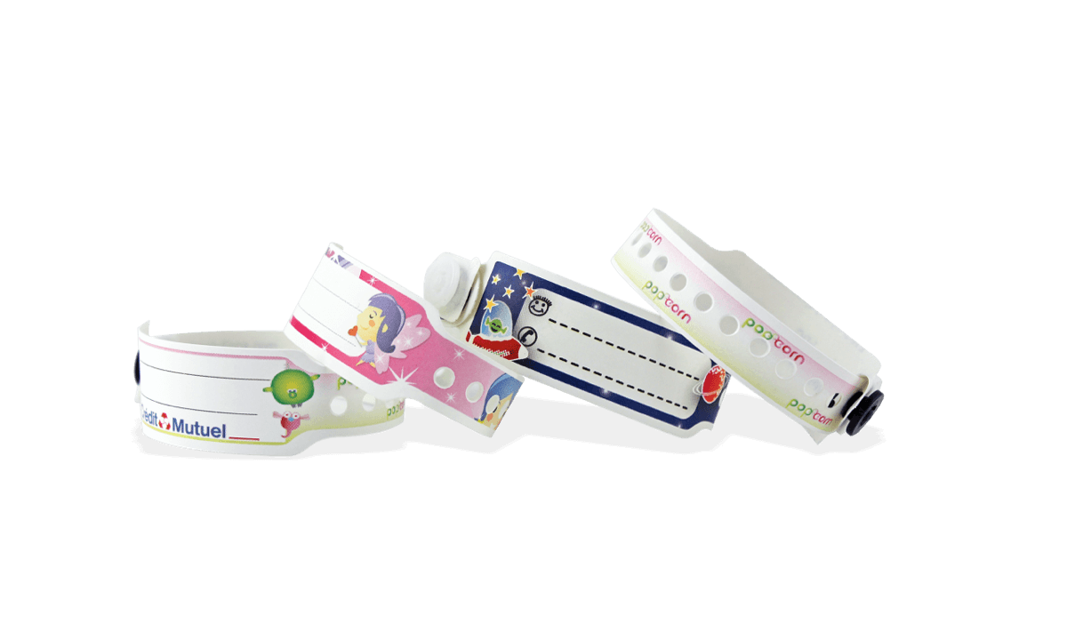 Plastic polsbandjes 19mm voor kinderen - digitale kleurafdruk, foto kwaliteit