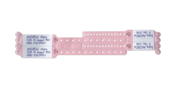 Speedi-Print polsbandjes voor directe inscriptie - 2 polsbandjes voor volwassenen & 2 polsbandjes voor kinderen